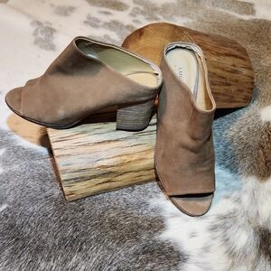 🎉Lucky Brand Leather Organza Open Toe Booties Size 8